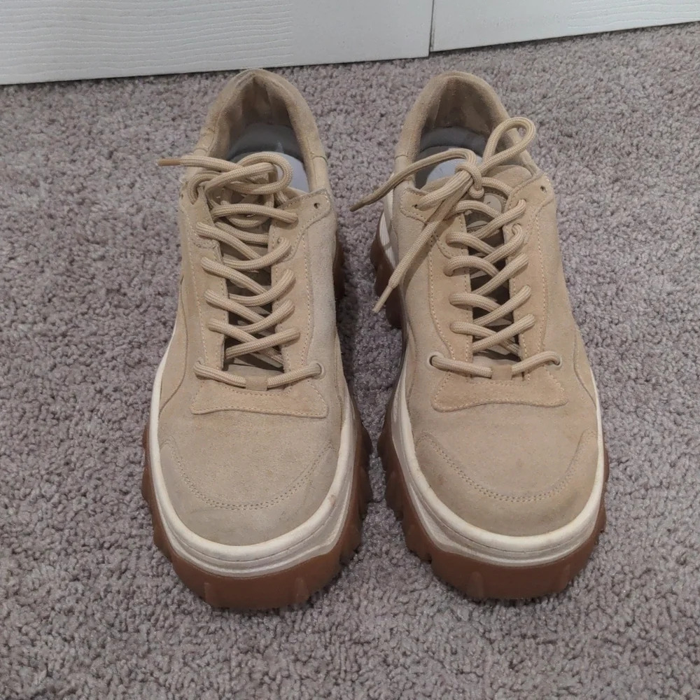 Bronx Jaxstar Trainer Sneaker‎ Tan Suede Platform Sneakers Size 41 - Picture 2 of 11